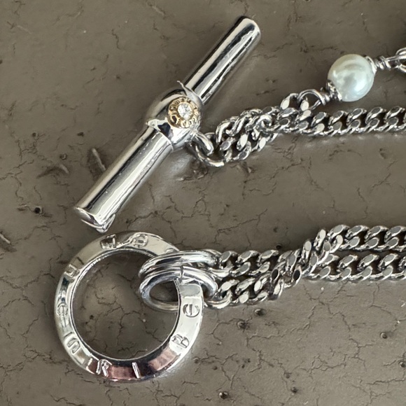 Henri Bendel Multi-Strand Glass Pearl and Crystal Silver Necklace - Picture 8 of 14